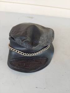 lot 1291 image: Harley-Davidson Leather Biker Cap