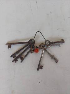 lot 2260 image: Collection of Skeleton Keys on Wire Ring