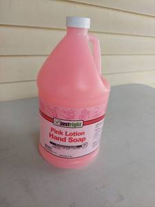 lot 2281 image: JustRight Pink Lotion Hand Soap 1 Gallon