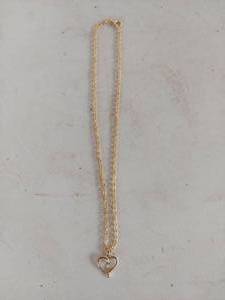 lot 2283 image: Heart Pendant Necklace with Single Stone Accent