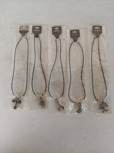 lot 2298 image: Charm Necklace Set with Cross, Dagger, Lobster, Snake and Dragon Pendants