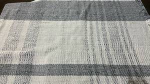 lot 2007 image: Threshold 7x10 Woven Area Rug. Color IvoryGrayBlack.