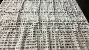 lot 2009 image: Threshold 78x910 Area Rug. Color Cream Grid.