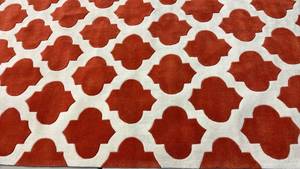 lot 2025 image: Concepts 7x10 Area Rug. Color OrangeWhite.