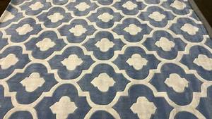 lot 2031 image: Concepts 8x10 Area Rug. Color Sky BlueWhite.