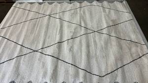 lot 2035 image: Project 62 Glacier Diamond Cream Area Rug. 7x10.