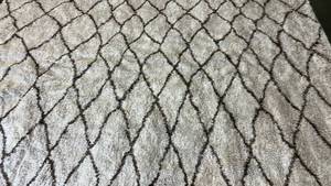 lot 2044 image: Threshold BrownIvory Diamond Area Rug. 7x10.