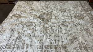 lot 2048 image: Threshold Vintage Distressed Tan Area Rug. 10x12.