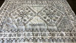 lot 2061 image: Threshold Cream Distressed Area Rug. 7x10.