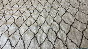 lot 2066 image: Threshold Diamond Design 7x10 Area Rug. BrownIvory Color.