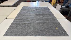 lot 8046 image: Gray 4x6 Carpet Pad with Non-Slip Backing
