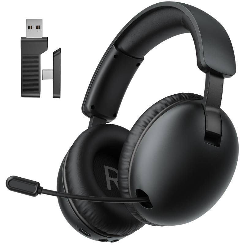 lot 25633 image: OPUTIK Wireless Gaming Headset with Mic for PC PS4 PS5 Switch 2, 2.4GhzBluetooth Gamer Headphones with Microphone for PlayStation 4 5 - Retail $21