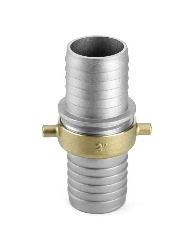 lot 25691 image: QWORK Aluminum Pin Hose Shank Fitting Set, 2 75 PSI Pin Lug Hose Shank Coupling Set - Retail $14