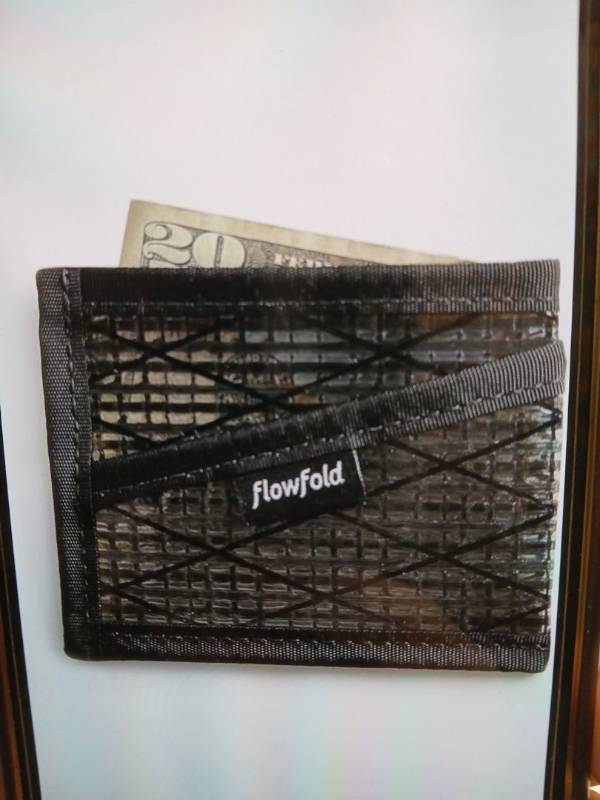 lot 29901 image: Flowfold Recycled Sailcloth Wallet Black Sailcloth
