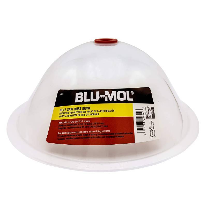 lot 51662 image: Disston E0215000 Blu-MOL RemGrit Collapsible Hole Saw Accessories Dust Bowl, for Installing Recessed Lights and Works with All Hole Saws - Retail $22