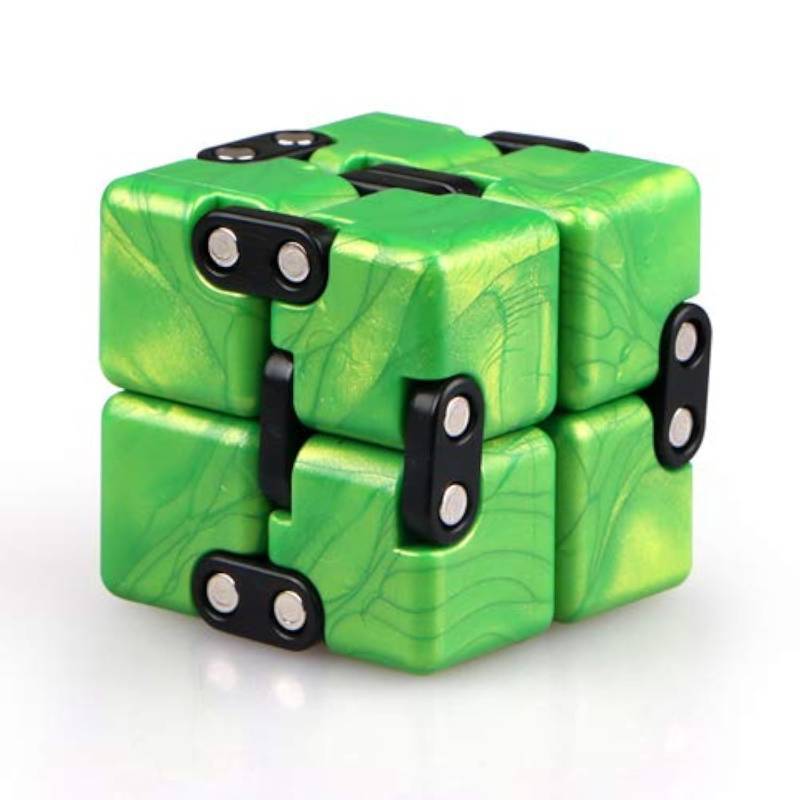 lot 29543 image: QIYI Little Golden Elephant Upgraded Infinity Cube Fidget Toy,Cool Mini Gadget Best for Stress and Anxiety Relief and Kill Time, Special Designed Texture Artistic and Fashion(Emerald Green)