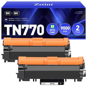 lot 26232 image: TN770 Toner Cartridge (Black 2-Pack High Yield) with chip Replacement for Brother TN-770 TN770 Toner Compatible with Brother HL-L2370DW HL-L2370DWXL MFC-L2750DW MFC-L2750DWXL Printer Ink All-in-One - Retail $29