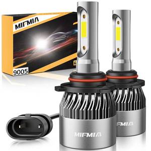 lot 26244 image: MIFMIA Bulbs 6500K Cool White 900% Brighter 36000LM, Plug-N-Play with Cooling Fan IP68 Waterproof Off Road Lights, Pack of 2 - Retail $16