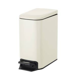 lot 26262 image: Cesun Small Bathroom Trash Can with Lid Soft Close, Step Pedal, 6 Liter  1.6 Gallon Stainless Steel Garbage Can with Removable Inner Bucket, Anti-Fingerprint Finish (Creamy White) - Retail $35