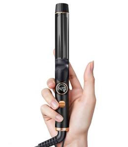 lot 26275 image: 1 Inch Mini Travel Curling Iron, 100-240V Travel Dual Voltage Curling Iron for Short Hair with 5 Heat Settings, Small Curling Wand with Temperature Memories and Lock, Rose Gold - Retail $25