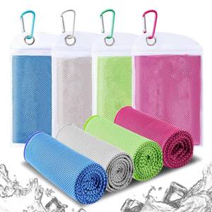 lot 30357 image: 3 Pack Cooling Towels for Neck and Face (40 x 12) for Men and Women, Microfiber Towels, Cooling Towels, Sweat Towel for Yoga, Sports, Running, Workout, Gym, Camping, Fitness & More Activities. - Retail $6