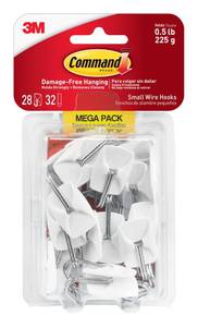 lot 30363 image: Command Small Wire Toggle Hooks, 24 Hooks Damage-Free Hanging Wall Hook (Missing Adhesive Strips) No Tools Great for Hanging, Organization and Storage, Holds up to 0.5 lb - Retail $13