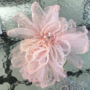 lot 30379 image: 1pcs Pretty Gorgeous Handmade Yarn Beaded Patches Wedding Dress Suit Decoration Beads Flower Applique (Pink C) - Retail $9