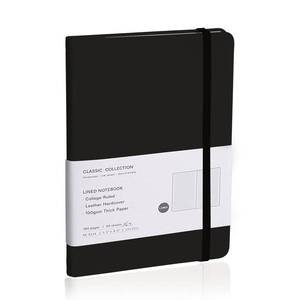 lot 30390 image: EMOMAS Lined Journal Notebook Hardcover Notebook for Men & Women Journals for Writing, Work, School, Home & Daily Notes, 160 Pages Medium A5, 5.7x8, 100 gsm Thick Paper (Black) - Retail $8