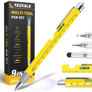 lot 30395 image: KEZKALS Valentines Day Gifts for Him, 9 in 1 Multitool Pen Gifts for Men, Mens Valentines Gifts for Boyfriend Husband, Birthday Gifts for Men Who Have Everything, Mens Gift for Dad, Cool Gadgets - Retail $13
