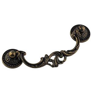 lot 30413 image: MuDuJia 4-Pack 3-12 Inch Centers Vintage Style Antique Bronze Bail Drawer Pull Drop Swing Handles Cabinet Knob Kitchen Hardware 3.5 89 mm Centers (4) - Retail $17