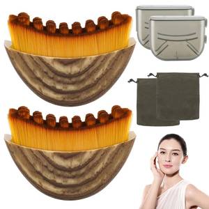 lot 30414 image: Lymphatic Contour Face Brush, Contour Face Brush Lymphatic Drainage Massager for Face, Ergonomically Designed to Fit The Skin Precisely and Relieve Fatigue (2PCS) - Retail $13