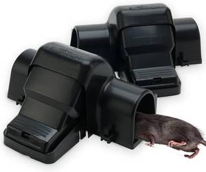 lot 50985 image: Rat Traps Indoor and Outdoor - Dual-Entry Large Rat Trap Outdoor and Indoor for Home, Garden and Restaurant with 99.9% Trap Rate  Easy to Use Rodent Traps with Safe Hands Free Design - UCatch - Retail $22