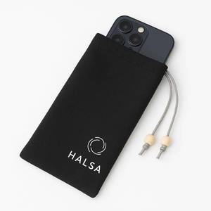lot 51976 image: Halsa EMF Cell Phone Sleeve, High-Shield EMF Blocking Pouch, Signal Blocking Anti-EMP Radiation Bag for Digital Privacy Protection, Fits Most Phones, (4x8 Inch) Grey - Retail $15