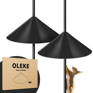 lot 59165 image: 2 Pack Squirrel Baffle for Bird Feeder Pole, Outside Pole Mount Bird House Guard for Outdoor Shepherds Hook (2 Pack-16 inch) - Retail $20