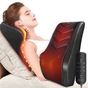 lot 59166 image: OMASSA Shiatsu Neck Massager with Heat, 3D Kneading Back Massage Pillow for Pain Relief, Massagers for Neck and Back, Shoulder, Leg, Gifts for Men Women Mom Dad, Stress Relax at Home Office and Car - Retail $60
