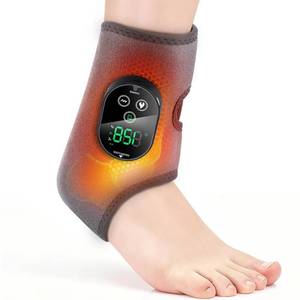 lot 59169 image: Cordless Foot Massager for Neuropathy, Foot and Ankle Massager, Ankle Heating Pad with Massage, 6 Heating, 3 Massage Modes&Timer, Gray - Retail $40