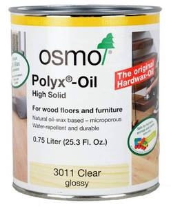 lot 59187 image: Osmo Polyx-Oil, 3011 Clear Gloss - .750 Liter - Retail $60