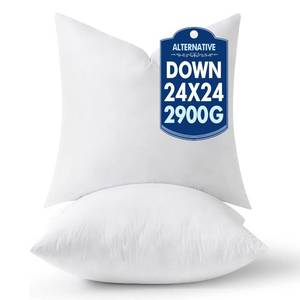 lot 59210 image: MIULEE 24x24 Pillow Inserts,Down Alternative Pack of 2 Euro Decorative Throw Pillows for Sofa Couch Bed, Ultra Soft Fluffy Bed Sleeping Form - Retail $35