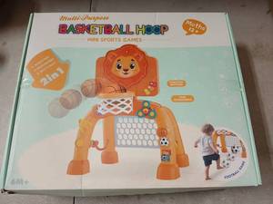 lot 59240 image: Multi-Purpose Basketball Hoop Kids Sports Game Set - Retail $35