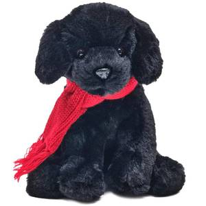 lot 44220 image: Cole The Black Labrador Puppy Christmas Stuffed Animals - 8 Black Dog Plush with Soft Fur, Floppy Body and Holiday Scarf - Adorable Labrador Stuffed Animal and Gift for Kids and Dog Lovers - Retail $19