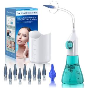 lot 44227 image: Ear Wax Removal, Ear Cleaner, Ear Cleaning Kit, Manual Ear Irrigation Flushing System, Ear Wax Removal Kit, Safe and Effective to Clean Ear Built Up Wax - Retail $15