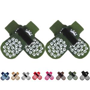 lot 44235 image: Anti Slip Dog Socks to Prevent Licking Paws, Shoes for Hot Pavement, Dog Booties for Small Medium Large Senior Dogs, Traction Control Boots & Paw Protectors for Hardwood Floors - Retail $12