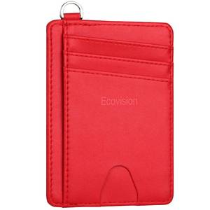 lot 44244 image: EcoVision Slim Minimalist Front Pocket Wallet, RFID Blocking Credit Card Holder Wallet with Detachable D-Shackle for Men Women - Retail $10