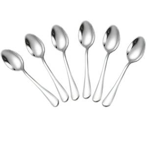 lot 44250 image: Wesdxc56 Demitasse Espresso Spoons, Mini Coffee Spoon, 4 Inches Stainless Steel Small Spoons for Dessert, Set of 6��Silver) - Retail $6