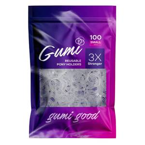 lot 44293 image: Gumi good Clear Elastics 34 inch Hair Band Small for Thick or Thin Hair - Retail $6