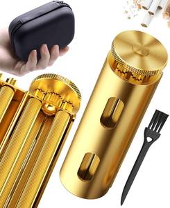 lot 44327 image: Vintage Za Roller, Za Wheel Roller, 2025 New Pure Copper Roller Machine, Solid Brass Roller, Use with 70 mm Papers, Elegant and Luxurious Roller for Men and Women - Retail $36