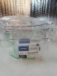 lot 44335 image: Storage Bins with Lids- 2 Pack, 6.6 Qt Clear Boxes for Organizing, Stackable Plastic Containers- BPA Free, Non-Toxic, Odor Free, Organizer for Home, Office, Dorm - Retail $31