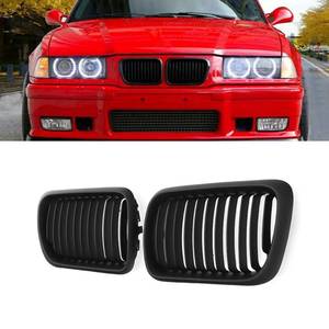 lot 44339 image: MIC E36 Grill, Front Kidney Grill Grilles Compatible with 3 Series E36 4DR2DR & M3 LCI 1997-1999,Matte Black - Retail $33