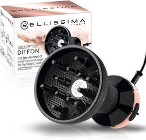 lot 44351 image: Bellissima Diffon Ceramic Diffuser Hair Dryer for Curly Hair - 2-in-1 Blow Dryer with Diffuser - Reduces Frizz, Defines Curls, Volumizes - Lightweight, Compact, Easy Hold Handle - Retail $99