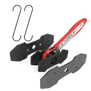 lot 44365 image: Brake Caliper Press, Caliper Piston Spreader, Brake Tools, Brake Caliper Piston, Brake Caliper Press Ratchet with 2 Extra pcs Steel Plates, Red. VISIBLE USE. - Retail $20